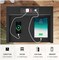 Nightstand with LED Lights and Charging Station, End Side Table with 2 Drawers and Open Storage, Black